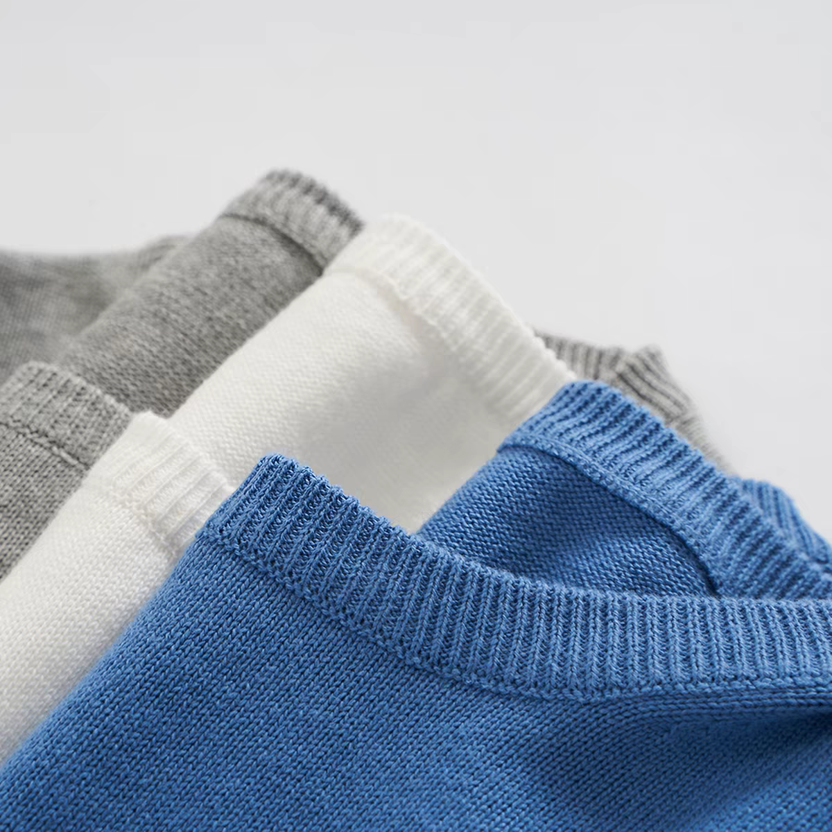 Crew Neck Basic Knit Pullover Sweater - 图片 5