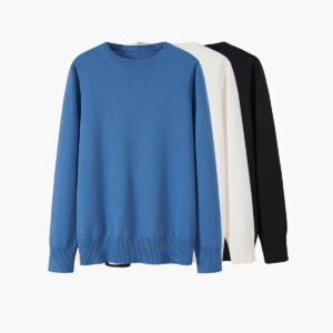 Crew Neck Basic Knit Pullover Sweater