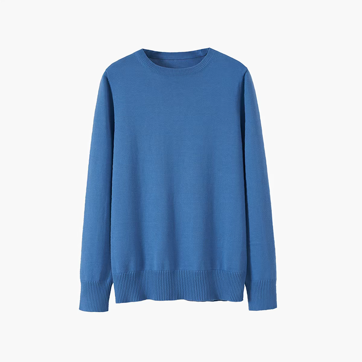 Crew Neck Basic Knit Pullover Sweater - 图片 2