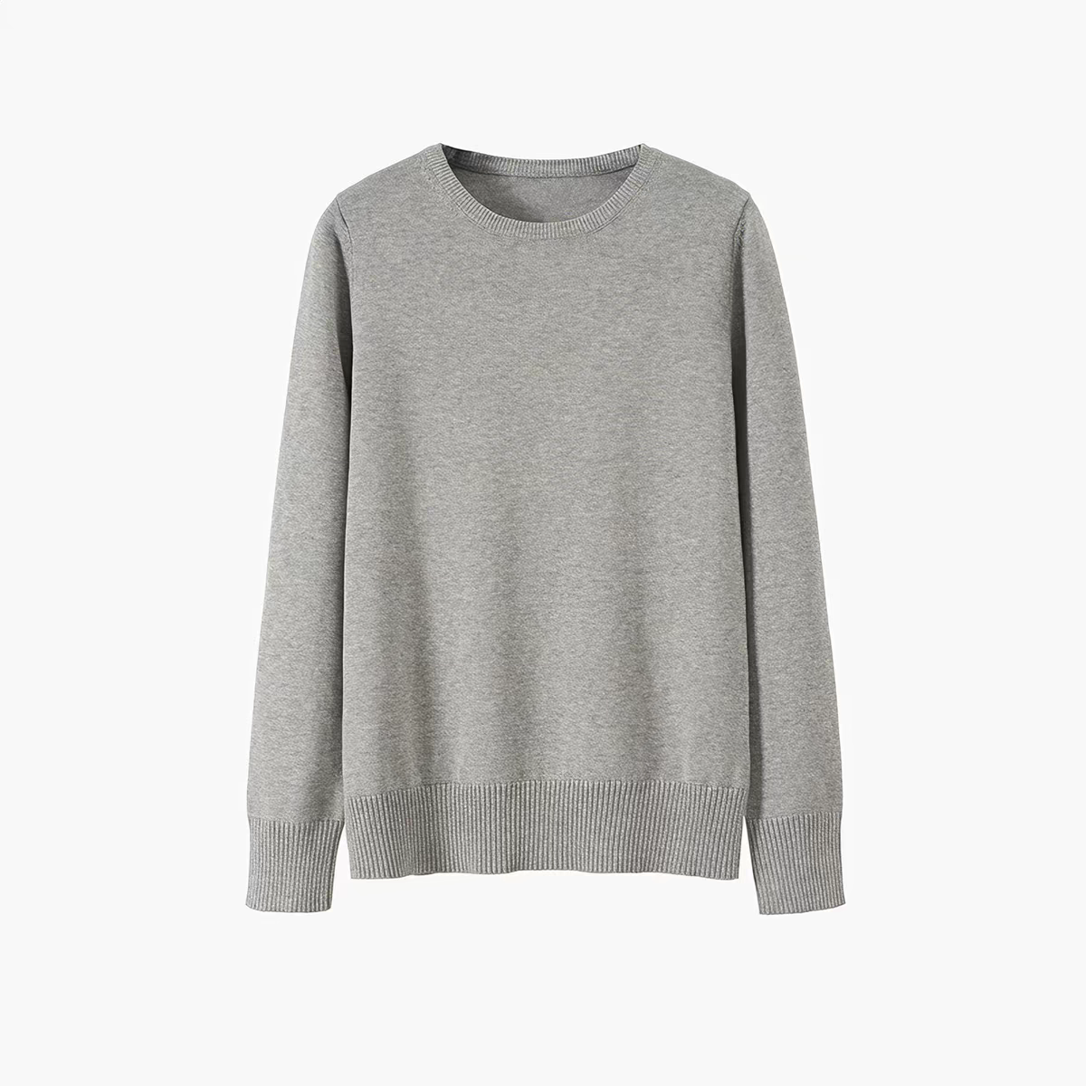 Crew Neck Basic Knit Pullover Sweater - 图片 4