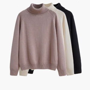 Loose Fit Plain Knit Winter Warm Sweater