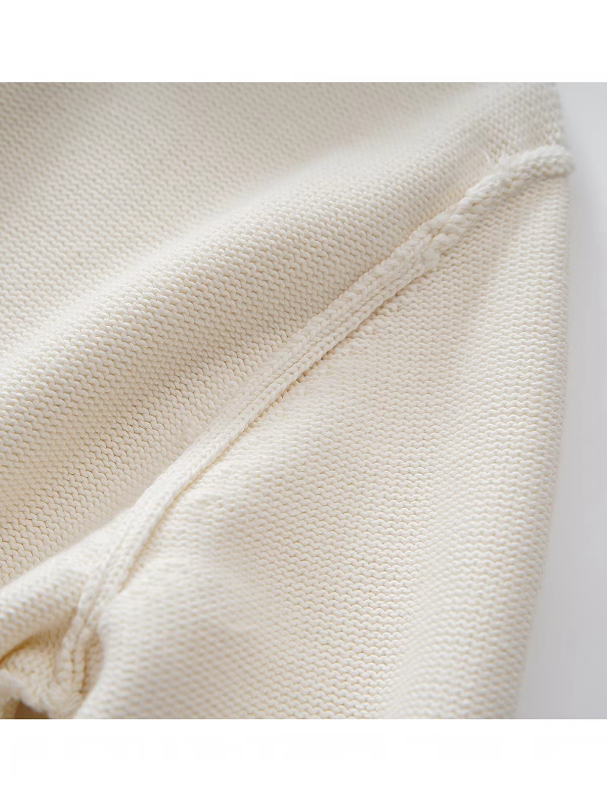 Fold Over Turtleneck Basic Knit Pullover - 图片 5