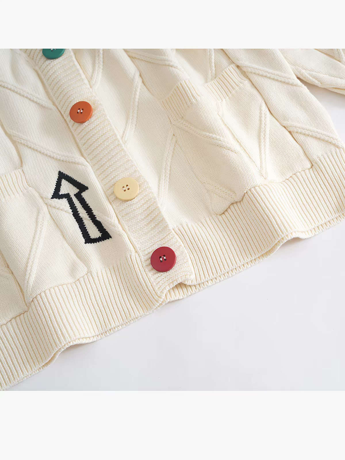 Casual Drop Shoulder Textured Knit Cardigan With Pockets - 图片 5