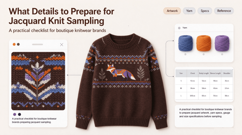 Jacquard knit sampling guide for boutique brands, OEM preparation checklist
